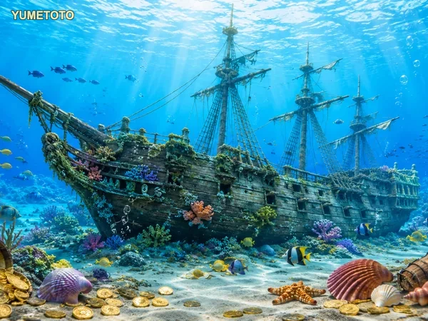 Suasana arena bawah laut pada game Happy Fishing